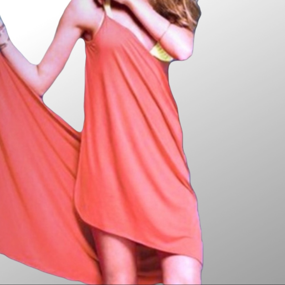 Coral body wrap sarong swim cover OS New